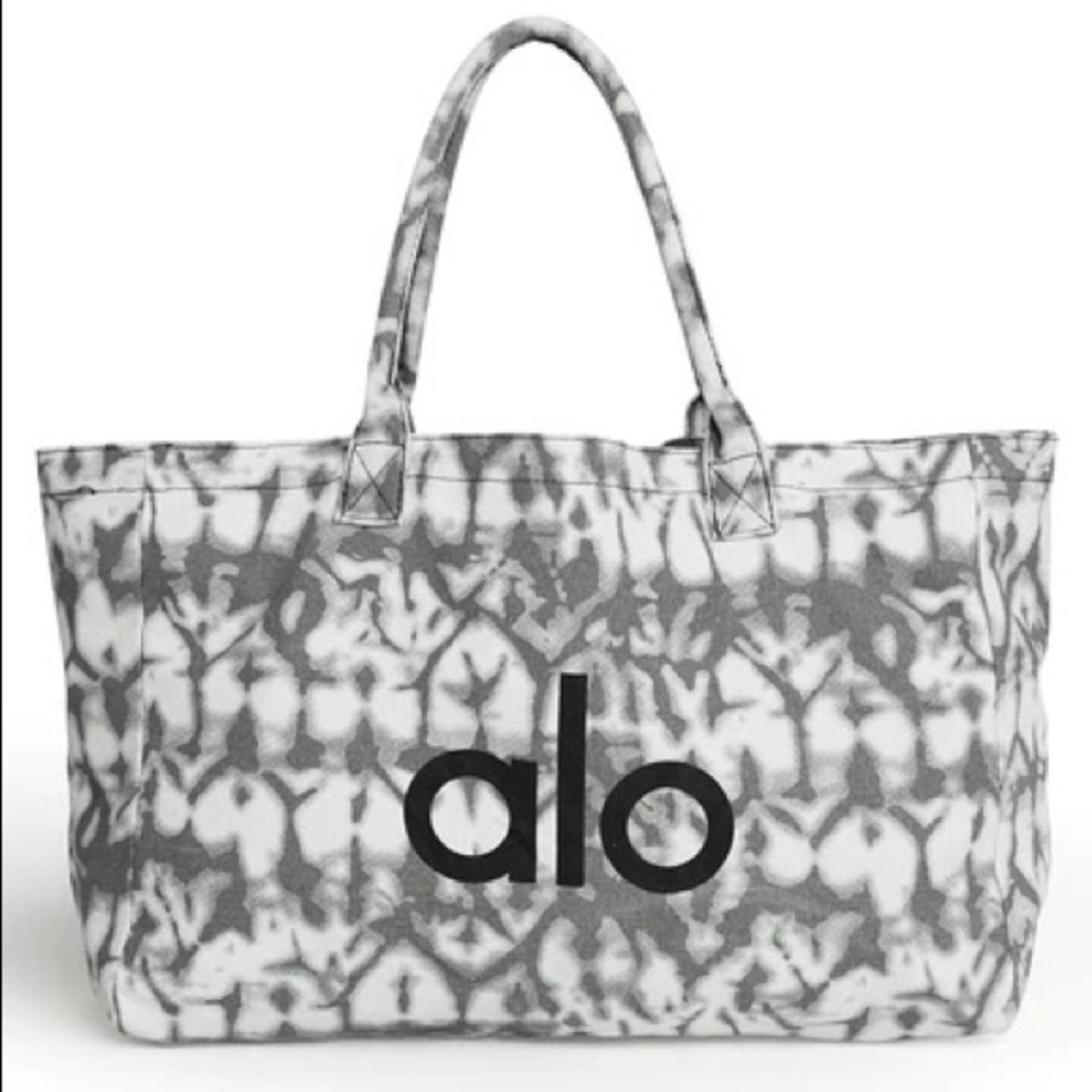 Alo Grey Tie Die Shopper Tote